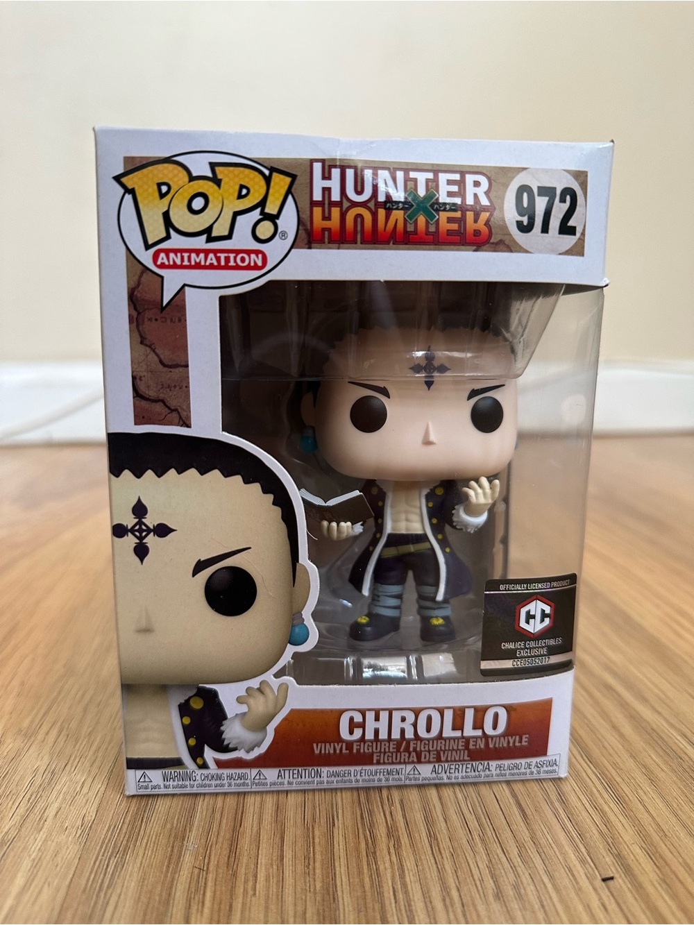 Official Funko Pop! Animation Chrollo #972 from Hunter x Hunter.